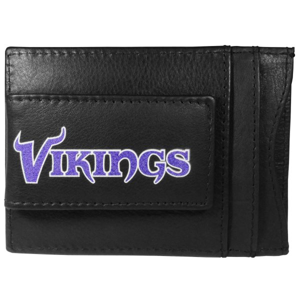 Minnesota Vikings Logo Leather Cash & Cardholder Sale